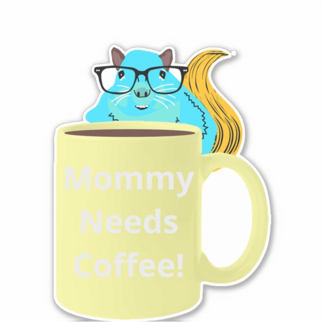 Adesivo Esquilo Naufragado #529 Café Cup (Frente)