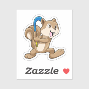 Adesivo Esquilo no hóquei de campo com Stick