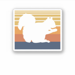 Adesivo Esquilo Retro Vintage 60s 70s Animal Squirrel Lov