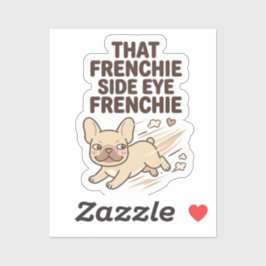 Adesivo Esse Olhar de Esquina do Frenchie Cachorro Bulldog