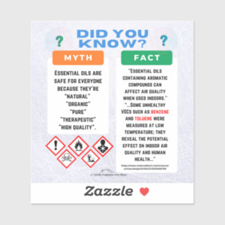 Adesivo Essential Oils Myth/Fact