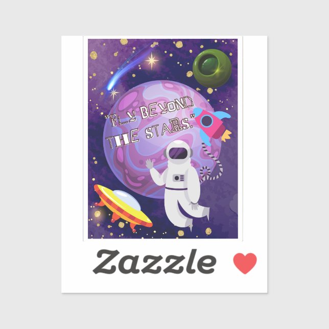 ADESIVO ESTÁ ALÉM DAS ESTRELAS, ASTRONAUT (Folha)