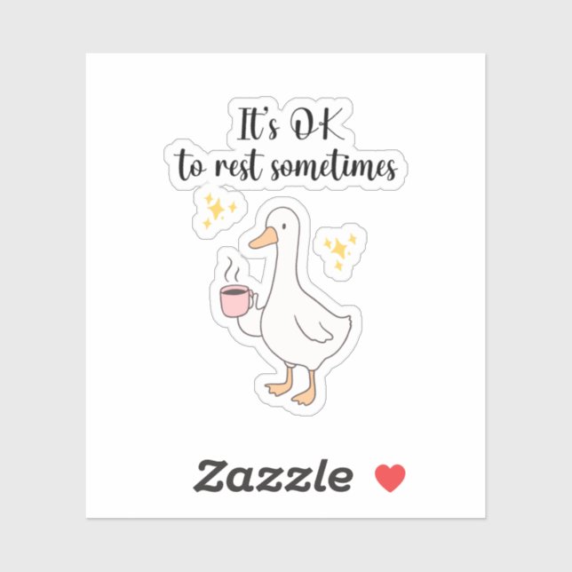 Adesivo Está Tudo Bem Descansar Às Vezes (Folha)