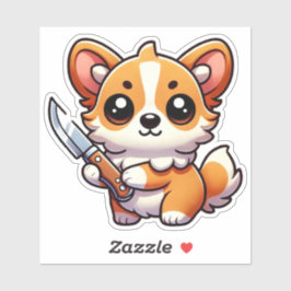 Adesivo Estabilidade: Kawaii Corgi Vinyl Sticker