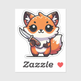 Adesivo Estabilidade: Kawaii Fox Vinyl Sticker