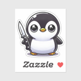 Adesivo Estabilidade: Kawaii Penguin Vinyl Sticker
