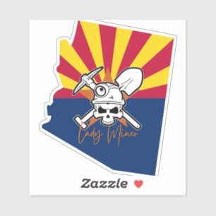 Adesivo Estado AZ Lady Miner Sticker
