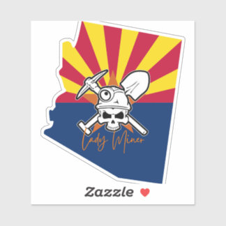 Adesivo Estado AZ Lady Miner Sticker