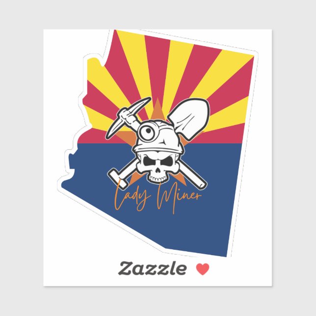 Adesivo Estado AZ Lady Miner Sticker (Folha)
