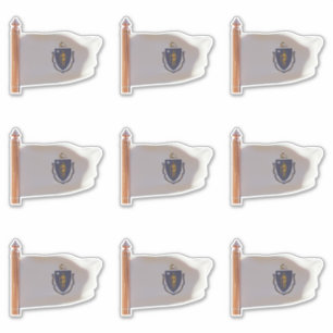 Adesivo Estado da bandeira de Massachusetts