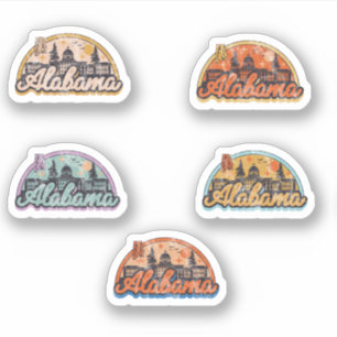 Adesivo Estado de Alabama em Massa