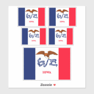 Adesivo Estado de Iowa Flag Design