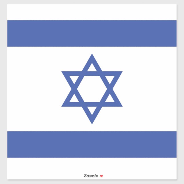 Adesivo Estado de Israel Bandeira, Estrela do Judaísmo Dav (Folha)