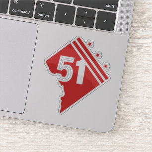 Adesivo Estado de Washington DC 51 rua