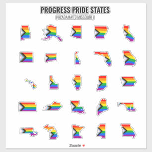 Adesivo Estados do Orgulho do Progresso (A-M)