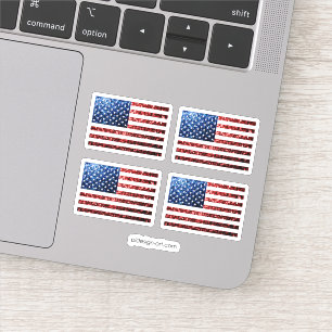 Adesivo Estados Unidos: bandeira azul-cinzento brilha