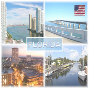 Adesivo Estados Unidos da Flórida - Boca do Rio Miami na