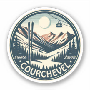 Adesivo Estância de esqui Courchevel nos presentes dos Alp
