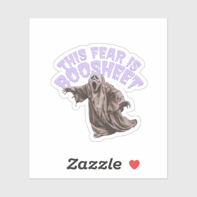 Adesivo Este Medo É A Folha De Dia de as Bruxas engraçado  (Folha)