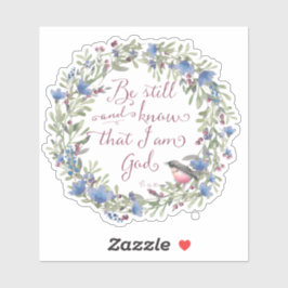 Adesivo Esteja quieto e saiba - Salmo 46:10