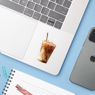 Adesivo Estético de Café Gelado Fofo