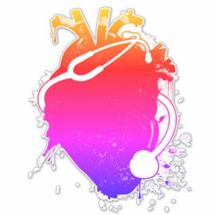 Adesivo estetoscópio anatômico do coração