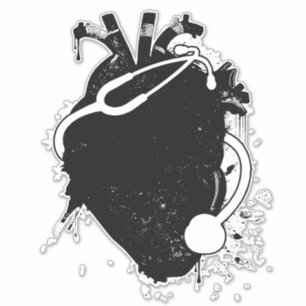 Adesivo estetoscópio anatômico do coração