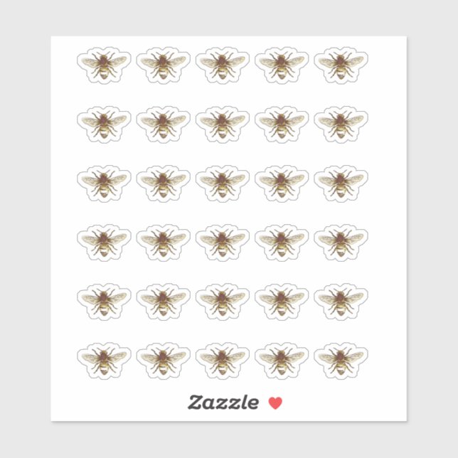 Adesivo Estilizada de aperitivos de Abelhas de Mel (Folha)