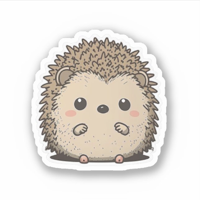 Adesivo Estilo de animação bonitinho Vinheta Hedgehog (Frente)