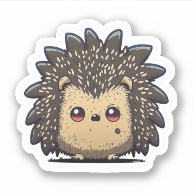 Adesivo Estilo de animação bonitinho Vinheta Hedgehog (Frente)