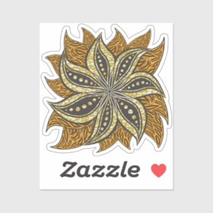 Adesivo Estilo de Batik Floral Abstrato africano