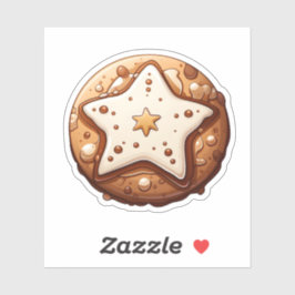 Adesivo Estilo de Cartoon Rodando Cookies De Natal Com Uma