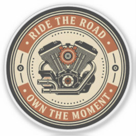 Adesivo Estilo de Emblema de Motor de Moto Retrô
