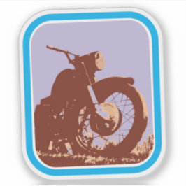Adesivo Estilo de pop de retro-motociclo com limite