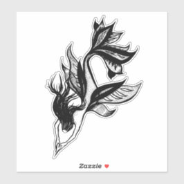 Adesivo Estilo de Tatuagem Sereia Desenho De Tinta Sombrea