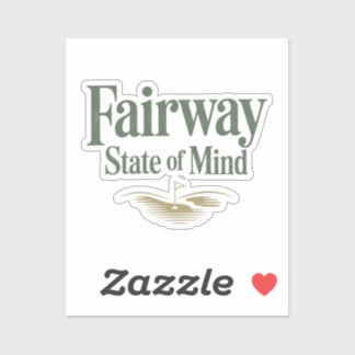 Adesivo Estilo de Vida Fairway Retro de Golfe