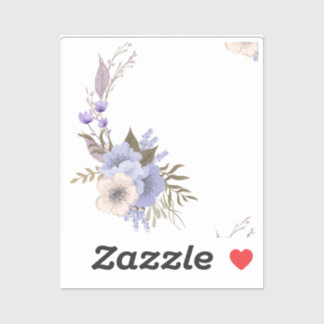 Adesivo Estilo floral boutique roxo