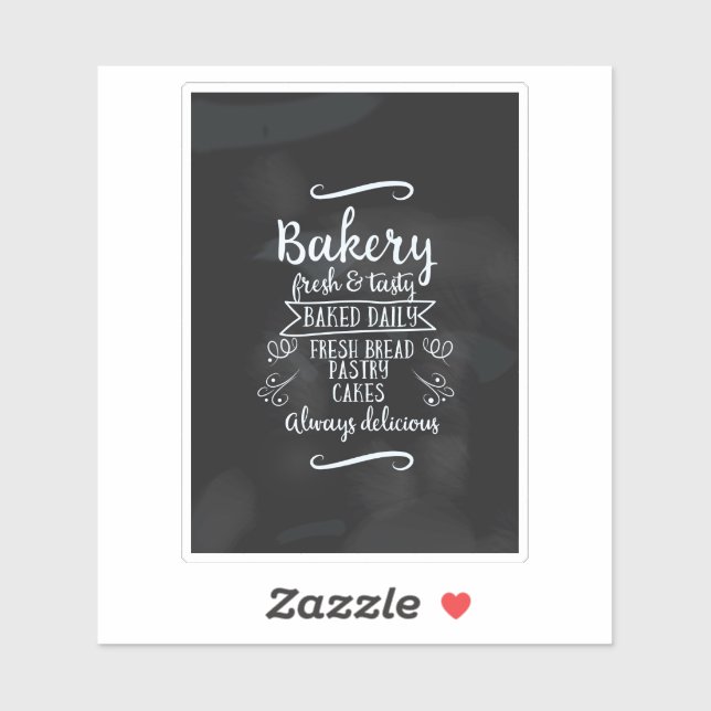 Adesivo Estilo Vintage Bakery poster (Folha)