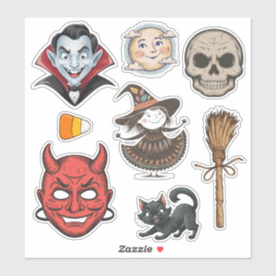 Adesivo Estilo Vintage Halloween