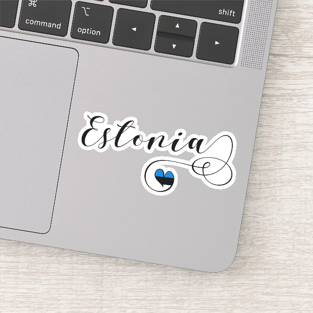 Adesivo Estoniano Heart Flag, Estônia (Detalhe)