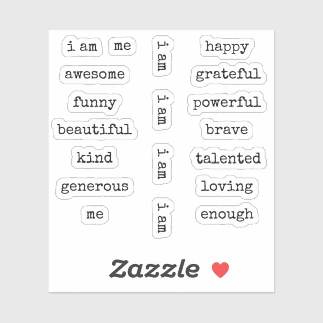 Adesivo Estou Afirmando Motivação (Folha)