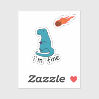 Adesivo "estou bem" dino