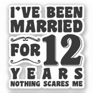 Adesivo Estou Casado Há 12 Anos Festa de Casamento Diverti