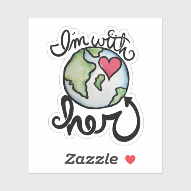 Adesivo Estou com o ambientalismo do dia da Terra dela (Folha)