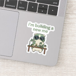 Adesivo Estou Construindo um Novo Eu Motivação de