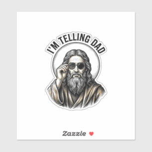 Adesivo Estou Contando ao Papai Camisa Engraçada com Grava