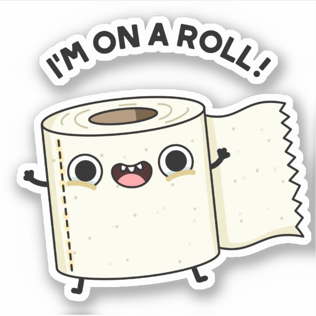 Adesivo Estou em um Roll Funny Toilet Paper (Frente)