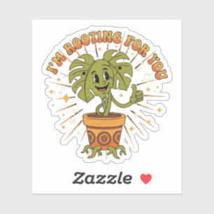 Adesivo "Estou Torcendo Por Você" Planta Monstera de Carto