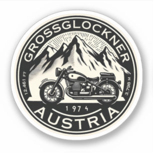 Adesivo Estrada Alpina Grossglockner Alpes austríacos moto