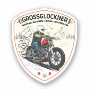 Adesivo Estrada Alpina Grossglockner Alpes austríacos moto